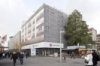Overzicht van het Hufgebouw ingepakt in de steigerdoeken in verband met de restauratie ervan