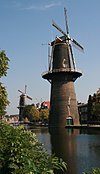 Schiedam molen De Vrijheid -  Schiedam, molen De Vrijheid  Schiedam, Netherlands: Windmill De Vrijheid, with windmills De Noord and De De Nieuwe Palmboom in the background