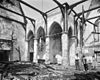 Interieur van de kerk naar het noord-westen na de brand - Haastrecht - 20099490 - RCE -  Nederlands Hervormde Kerk: Interieur van de kerk naar het noord-westen na de brand 