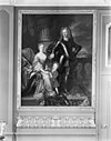 Portret van Arend (Arent) baron van Wassenaar (1669-1721) met zijn echtgenote Anna Margaretha Bentinck en een jonge zoon - Voorschoten - 20246016 - RCE -  Huis Duivenvoorde: Portret van Arend (Arent) baron van Wassenaar (1669-1721) met zijn echtgenote Anna Margaretha Bentinck en een jonge zoon 